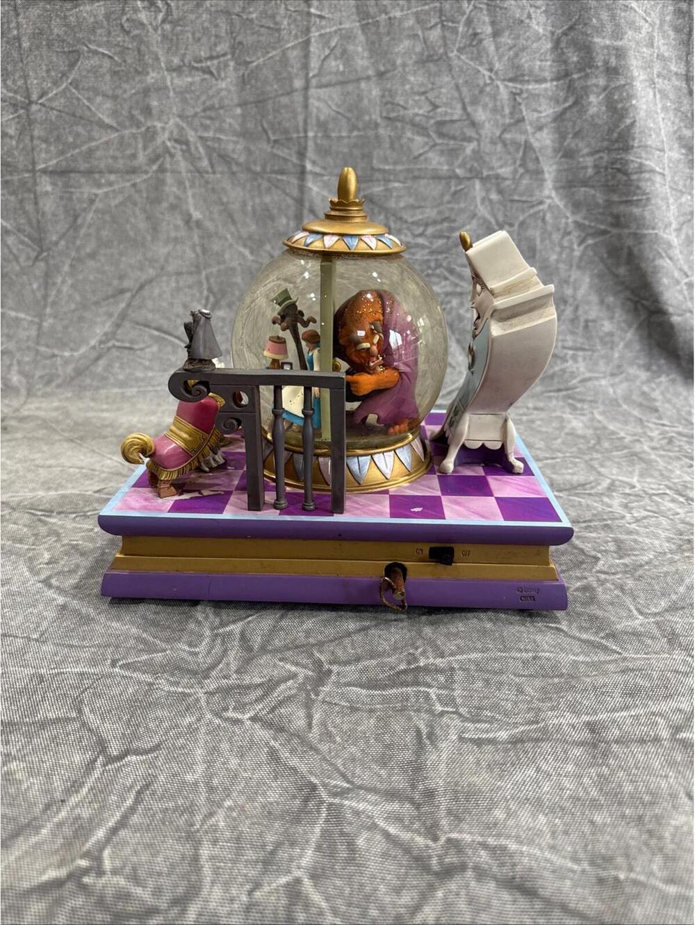 Disney Snow Globe Beauty & The Beast Musical Rare Vintage 1991